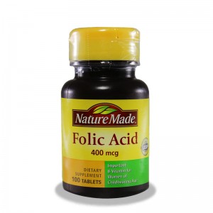 قرص فولیک اسید 400mcg نیچرمید 100 عددی