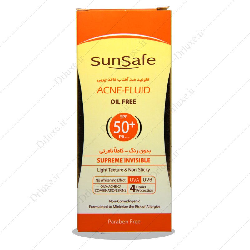 ضد آفتاب فلوئید SPF50 بدون رنگ فاقد چربی سان سیف 50 میلی لیتر - دکتر لوکس