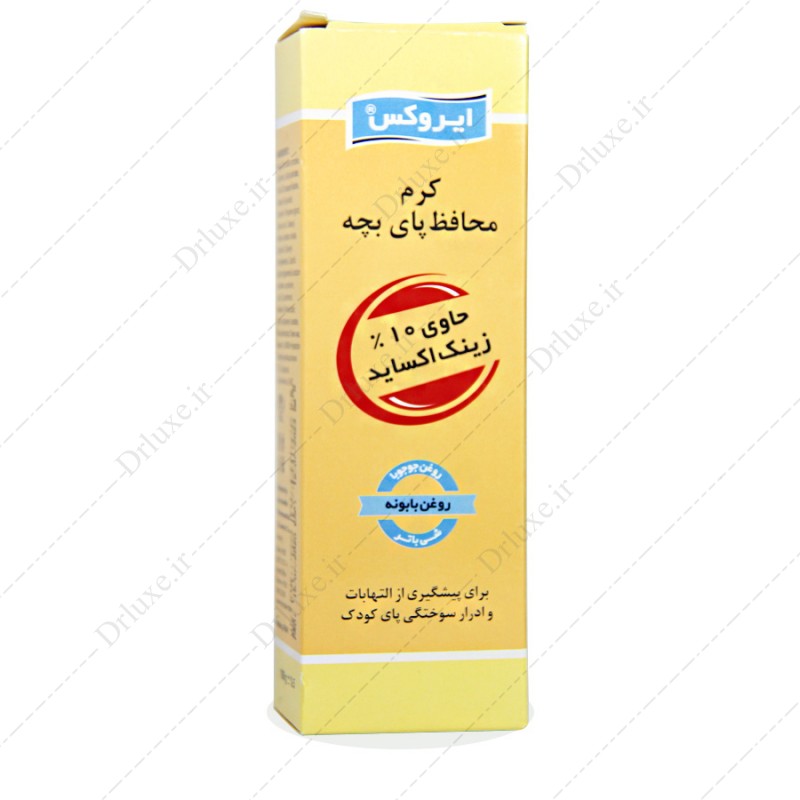 کرم محافظ پای بچه حاوی 10% زینک اکساید ایروکس 100 گرم
