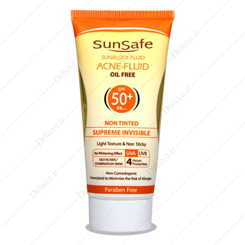 ضد آفتاب فلوئید SPF50 بدون رنگ فاقد چربی سان سیف 50 میلی لیتر - دکتر لوکس