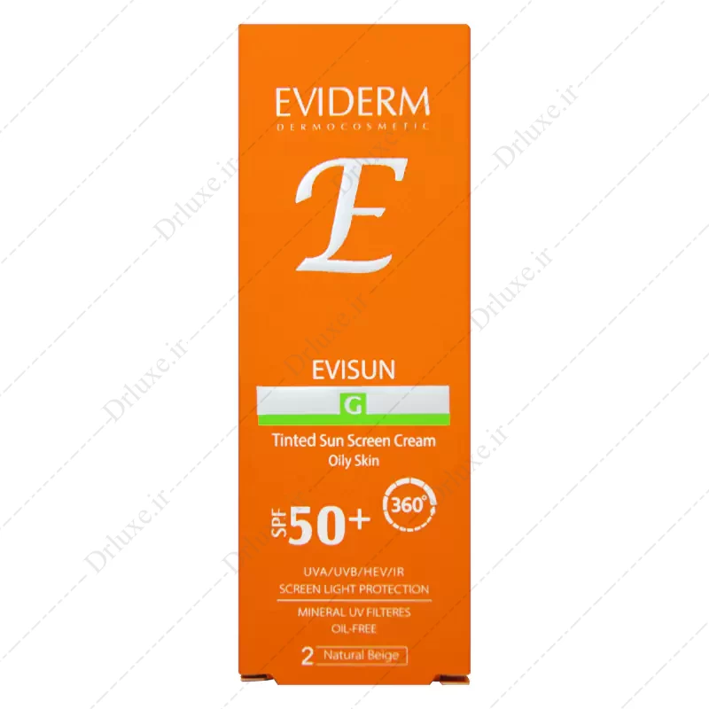 کرم ضد آفتاب SPF50  اوی سان جی بژ طبیعی پوست چرب اویدرم 40 میل - دکتر لوکس
