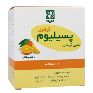 ساشه گرانول پسیلیوم با طعم پرتقال دینه 10 عدد