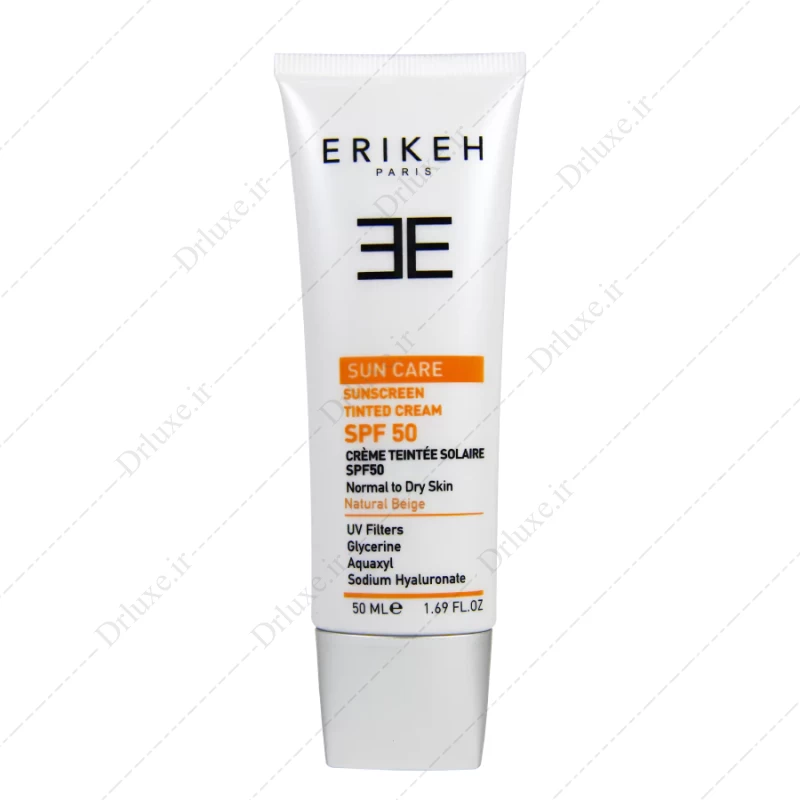 کرم ضد آفتاب SPF50 بژ طبیعی پوست خشک و نرمال اریکه 50 میلی لیتر - دکتر لوکس