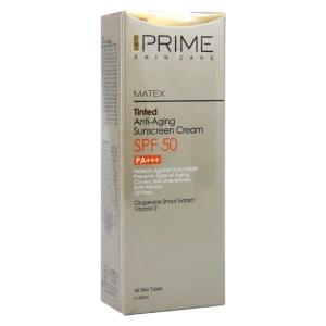 کرم ضد آفتاب SPF50 جوان کننده پرایم رنگی 40 میلی لیتر