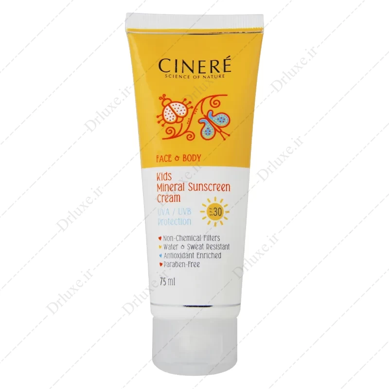 کرم ضد آفتاب صورت و بدن کودک spf 30  سینره 75 میلی لیتر - دکترلوکس