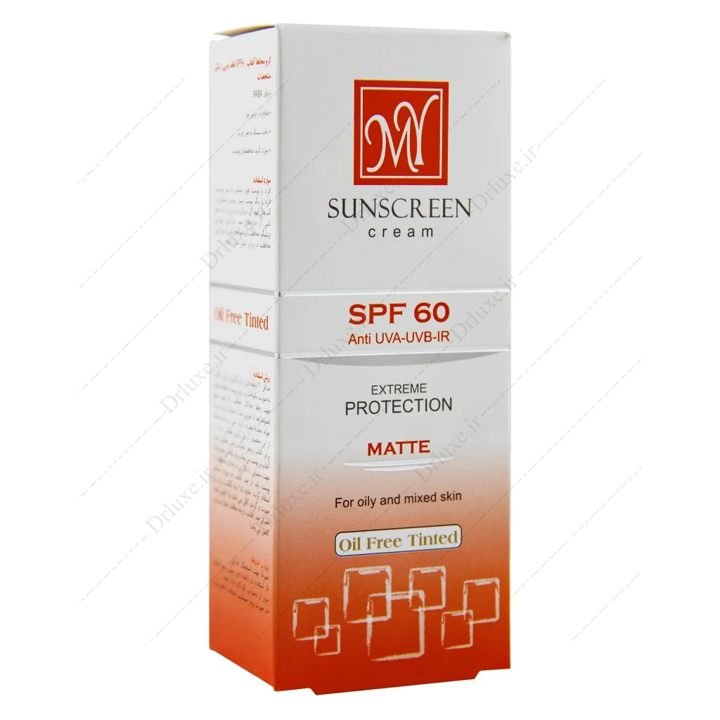 کرم ضد آفتاب SPF60 فاقد چربی رنگی مای