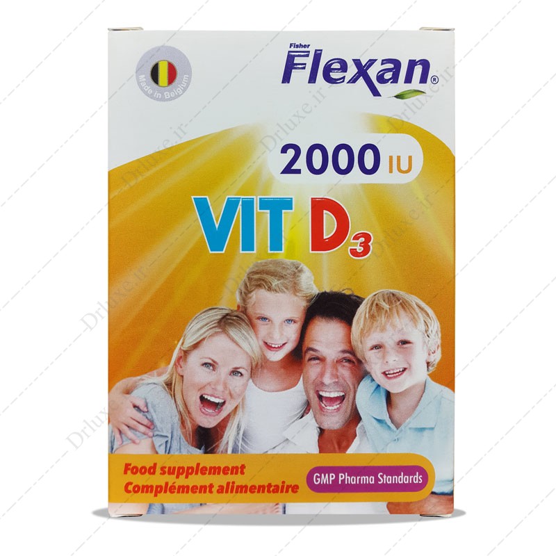 مشخصات،قیمت وخریدکپسول ویتامین D3 2000 فیشر فلکسان 60 عدد-دکتر لوکس
