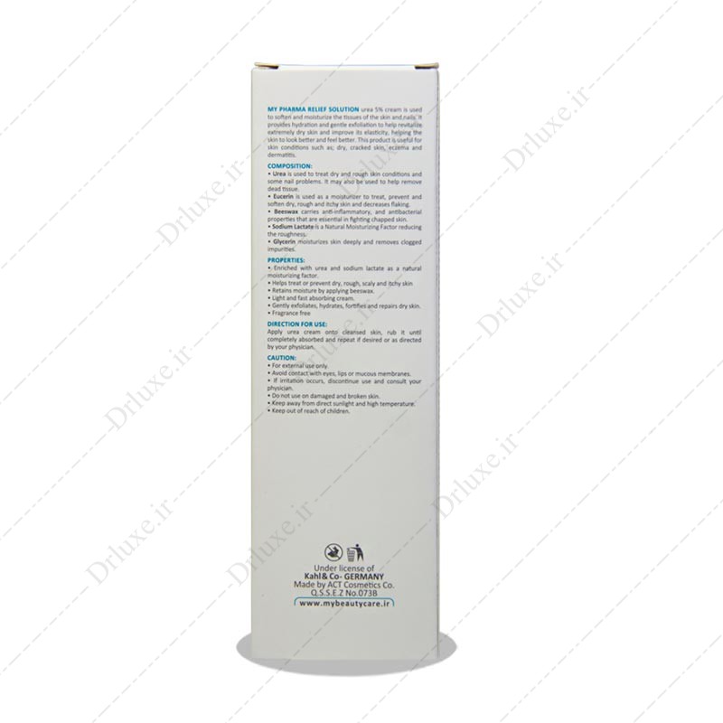 قیمت و خریدکرم نرم کننده اوره 5% ریلیف سلوشن مای فارما 75 میلی لیتر- دکترلوکس