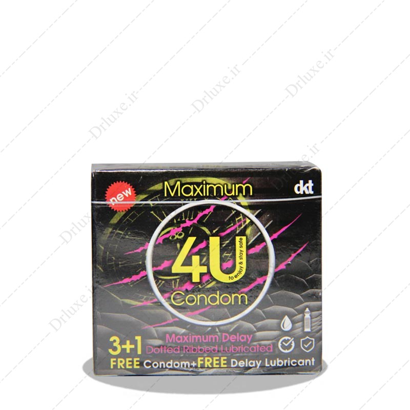 مشخصات،قیمت وخریدکاندوم تاخیری  ماکسیم فور یو 3+1 عدد-دکترلوکس