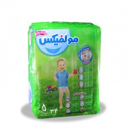 پوشک مولفیکس سایز 5 بسته 34 عددی